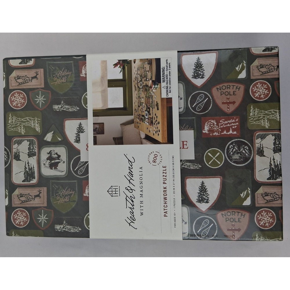 Hearth & Hand with Magnolia 800 Piece Patchwork Christmas Puzzle Joanna Gaines